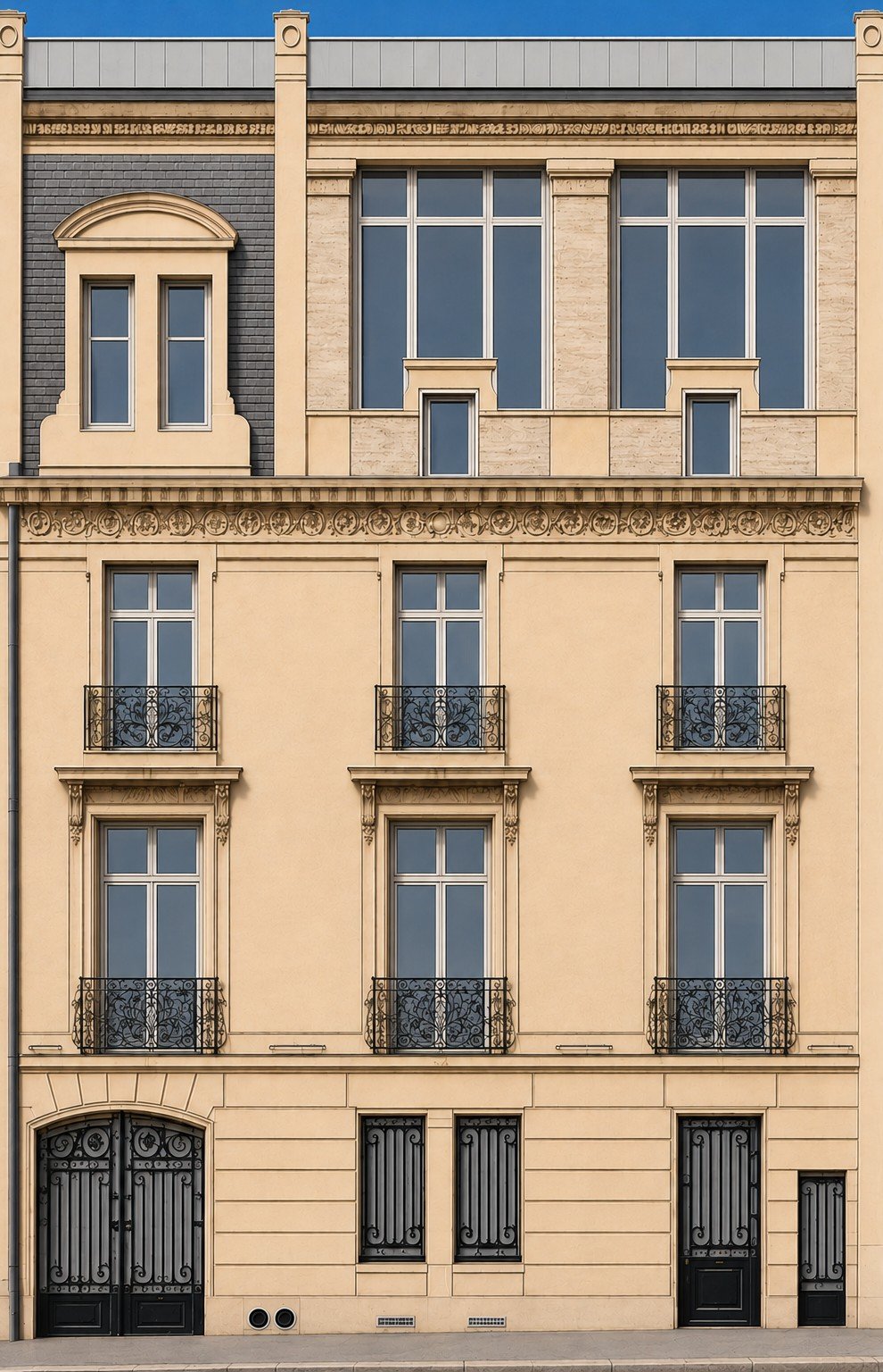 Campus Cimarosa — Façade Primaire et Collège — Concordia School Paris